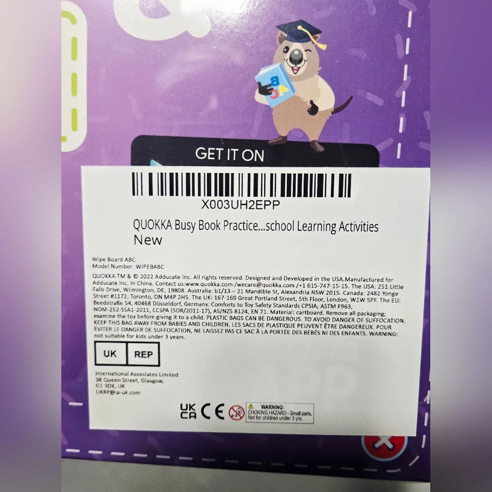 Quokka ABC PRESCHOOL‎ LEARNING ACTIVITIES GAMES Dry Erase Season 1